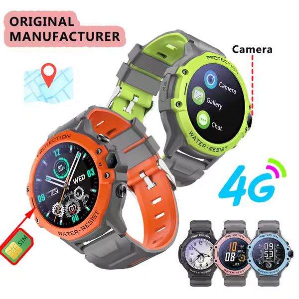 Дитячий смарт годинник-телефон Smart Watch  K55 4G з SIM-карткою, GPS,  кнопкою SOS, прослуховуванням, відеодзвінком Синій 90723 фото