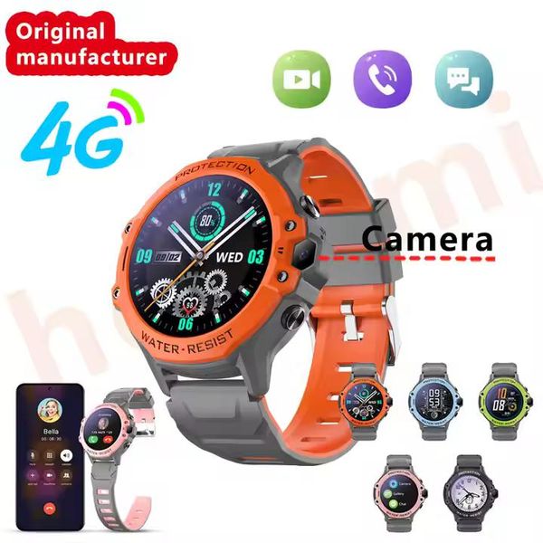 Дитячий смарт годинник-телефон Smart Watch  K55 4G з SIM-карткою, GPS,  кнопкою SOS, прослуховуванням, відеодзвінком Синій 90723 фото