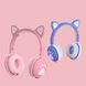 Дитячі бездротові стерео навушники з котячими вушками і LED підсвічуванням Рожевий 1506171195 фото 3