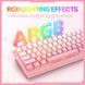 Розовая игровая клавиатура для ПК Onikuma G-96 с RGB подсветкой, механическая, геймерская беспроводная клавиатура для игр 4784377 фото 6