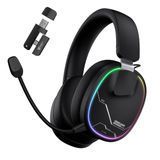 Ігрові бездротові навушники ONIKUMA GT-836 Pro з шумоподавленням, мікрофоном та RGB підсвіткою, до 60 годин роботи, гарнітура для ПК, PS4, PS5, смартфона 7577 фото