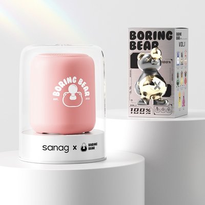 Дитяча музична Bluetooth колонка Sanag X6S з мікрофоном та іграшкою в комлекті Рожевий 74975 фото