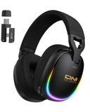 Ігрові блютуз навушники Onikuma GT-805 Max з мікрофоном, RGB підсвітка, Bluetooth 5.4 + 2.4GHz, AUX, до 60 годин роботи, для ПК, PS4, PS5, телефона 4785377 фото