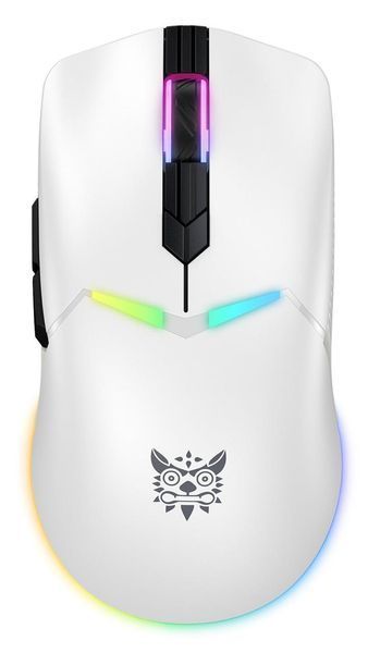 Игровая беспроводная мышка для ПК и ноутбука Onikuma CW-98, 12000 DPI, Bluetooth, 2.4GHz, RGB подсветка Белый 478657 фото
