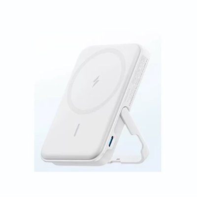 Магнітний Magsafe павербанк Anker A1618  5000 mAh для iPhone з  підставкою для телефону Білий 08246 фото