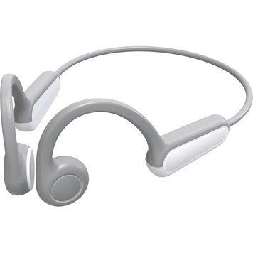 Кісткові навушники Langsdom BE-13 Pro Спортивні Bluetooth 5.4 навушники з кістковою провідністю Біло-сірий 737857 фото