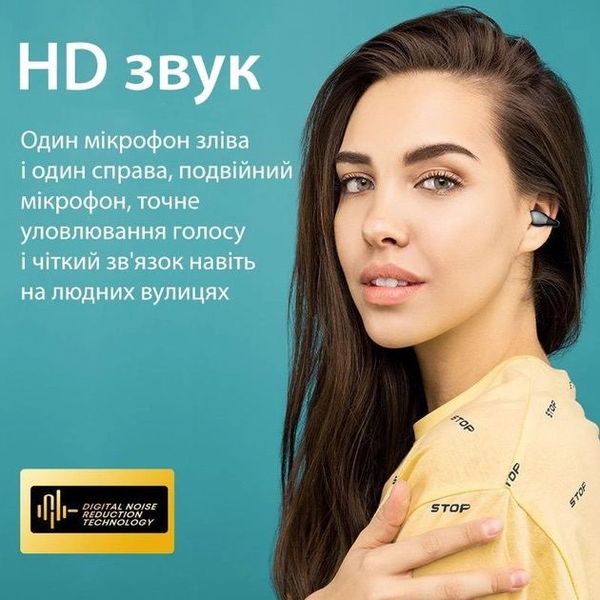 Кісткові навушники Langsdom TS03 зі спрямованим звуком Бездротова Bluetooth 5.3 гарнітура Чорний 79877 фото