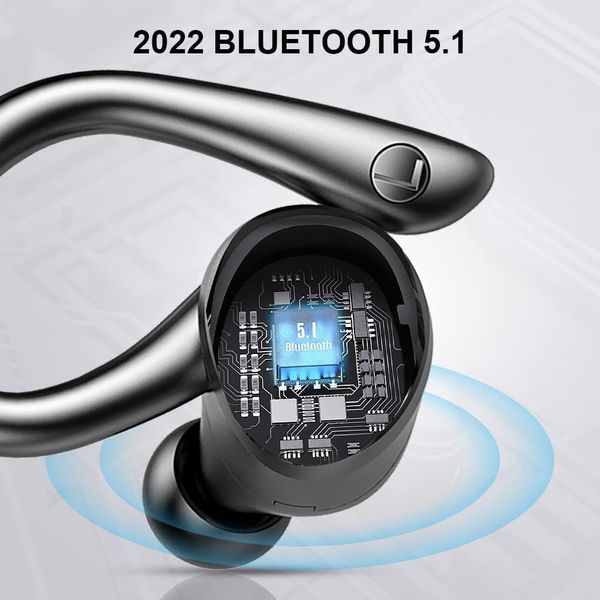 Беспроводные спортивные Bluetooth наушники TWS Q25 Pro водонепроницаемые с сенсорами и микрофоном Черный Q25-Pro фото