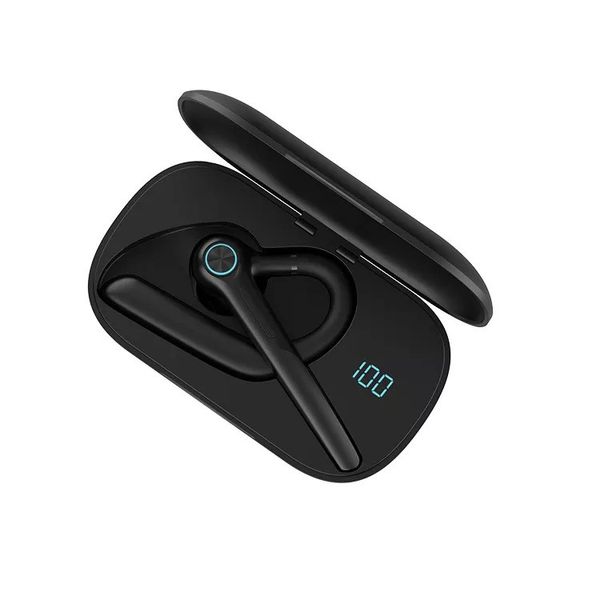 Bluetooth гарнітура бездротова G3 з кнопками керування, індикатором заряду, шумоподавленням та зарядним кейсом 06753 фото