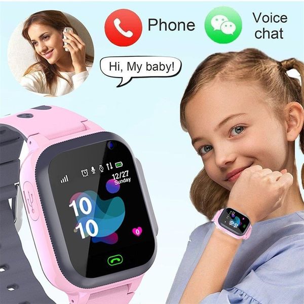 Детские смарт часы Smart Baby Watch S1 Детские умные часы с камерой и GPS трекером Розовый w1a5t6c8h фото