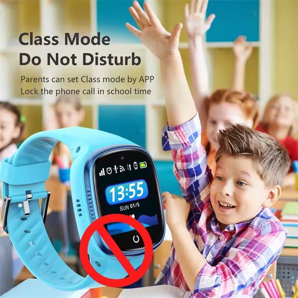 Детские смарт часы Lemfo LT06 с кнопкой SOS, голосовым чатом, поддержкой 4G и GPS Чёрный 49305 фото