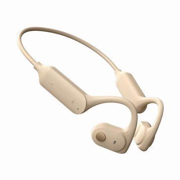 Беспроводные костные наушники Langsdom BE-10 Pro с Bluetooth 5.4, памятью 32GB, Open-Ear, шумоподавлением ENC, влагозащитой IPX5, до 40 часов работы, для спорта Бежевые 84377 фото