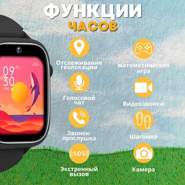 Детские смарт часы Lemfo T49 с GPS, видеозвонком и прослушкой Умные часы Чёрный 87445 фото