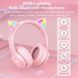 Безпровідні навушники ігрові з котячими вушками Onikuma B90 з підсвічуванням RGB рожеві 3838029 фото 5