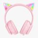 Безпровідні навушники ігрові з котячими вушками Onikuma B90 з підсвічуванням RGB рожеві 3838029 фото 2