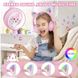 Рожеві безпровідні навушник-Bluetooth дитячі AKZ-01 з RGB-підсвіткою і вбудованим мікрофоном 345678 фото 2