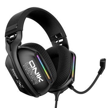 Геймерские проводные наушники Onikuma X-12 Pro с микрофоном и RGB подсветкой, игровая гарнитура для ПК 34897 фото