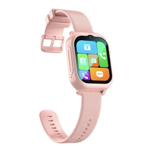 Smart watch дитячий рожевий Lemfo K26 з GPS, відеодзвінком, HD камерою та 2 додатковими корпусами в комплекті 73298 фото