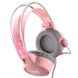 Ігрові дротові навушники Onikuma X15 Pro з висувним мікрофоном, шумопоглинанням та LED підсвіткою Рожевий 793482 фото 2