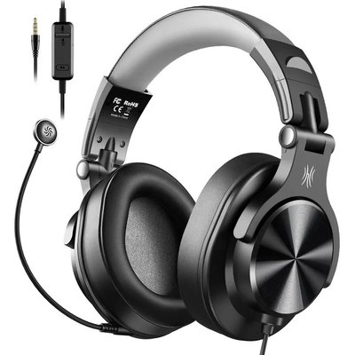 Ігрові стерео навушники OneOdio A71D Black дротові навушники з мікрофоном і шумопоглинанням Чорний 22568 фото