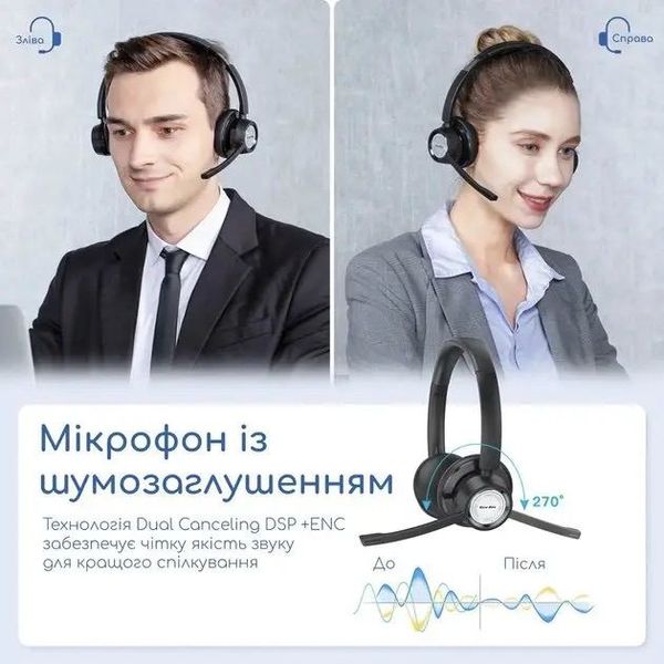 Беспроводная Bluetooth гарнитура New Bee BH58 с кнопками управления и шумоподавлением Бизнес гарнитура 98567 фото