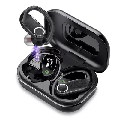 Бездротові спортивні водонепроникні навушники TWS Q32 з спортивним кріпленням за вухо, сенсорами та мікрофоном Q32 фото