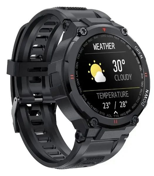 Чоловічий розумний смарт годинник Smart Extreme Ultra Black Lemfo K22 73295 фото