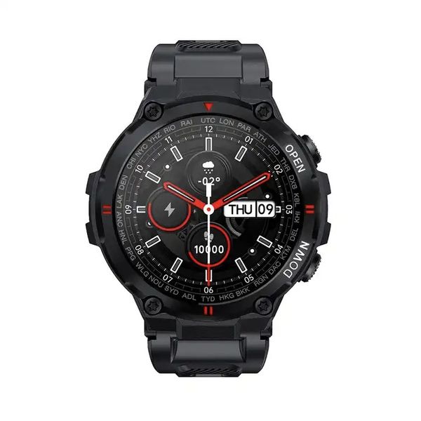 Чоловічий розумний смарт годинник Smart Extreme Ultra Black Lemfo K22 73295 фото