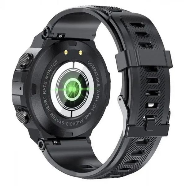 Чоловічий розумний смарт годинник Smart Extreme Ultra Black Lemfo K22 73295 фото