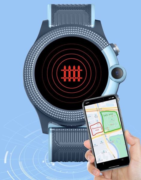 Дитячий розумий смарт годинник-телефон Lemfo D36 з GPS та підтримкою 4G та вологозахистом Синій 1867 фото