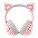 Дитячі ігрові бездротові навушники Onikuma B5 c RGB підсвічуванням та вбудованим мікрофоном Рожевий 08318 фото 3