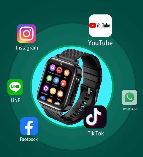 Детские smart watch черный Lemfo T27 с GPS трекером, камерой, голосовым и текстовым чатом. Операционная система Android OS 4G 477839 фото