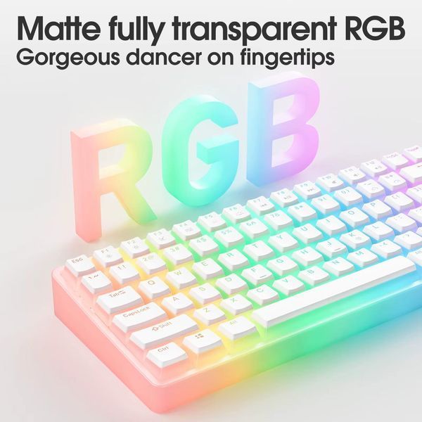 Беспроводная игровая клавиатура ONIKUMA G20 механическая, Bluetooth, с USB 2.4GHz адаптером, RGB подсветкой, для ПК ноутбука Mac 37987 фото