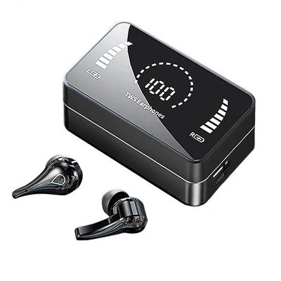 Бездротові Bluetooth навушники TWS H3S, з індикатором заряда, сенсорами та водонепроникним корпусом Чорний H3S фото