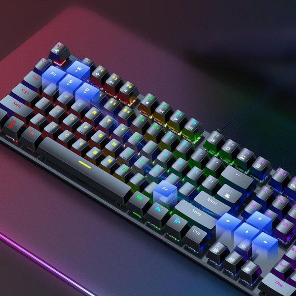 Игровая механическая клавиатура Onikuma G17 Pro, RGB подсветка, 104 клавиши, геймерская проводная USB клавиатура для ПК 748577 фото