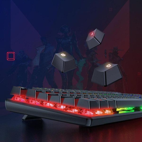 Игровая механическая клавиатура Onikuma G17 Pro, RGB подсветка, 104 клавиши, геймерская проводная USB клавиатура для ПК 748577 фото