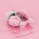 Ігрові дротові навушники Onikuma X11 з котячими вушками з мікрофоном та LED RGB підсвічуванням Рожевий 346829 фото 2