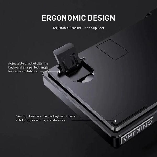 Беспроводная механическая клавиатура Onikuma G-19 с RGB подсветкой и Bluetooth для ПК и ноутбука Черный 4374877 фото