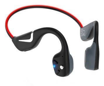 Спортивные беспроводные костные наушники Paramita DV68 Open-Ear с шумоподавлением, Bluetooth 5.3 и костной проводимостью До 20 часов работы Черный с красным 79347 фото