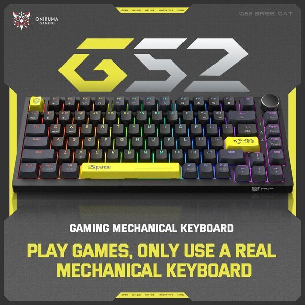 Беспроводная игровая механическая клавиатура ONIKUMA G-44 Pro с RGB подсветкой, Bluetooth / 2.4GHz / кабель, геймерская клавиатура для ПК и игр  4743877 фото